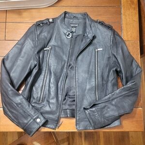 Wet Seal  Black Leather Jacket